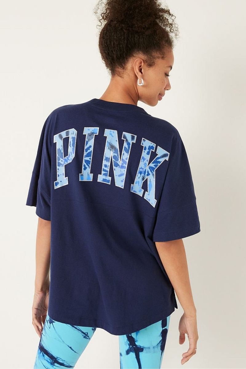 Victoria's Secret Shine Oversized Kratke Sleeve T-Shirt Tmavo Siva | HOEMG-7619