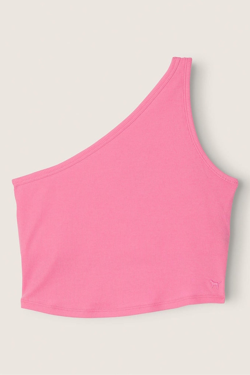 Victoria's Secret Shrunken One Shoulder Shelf Tank Ruzove | KLECM-2047