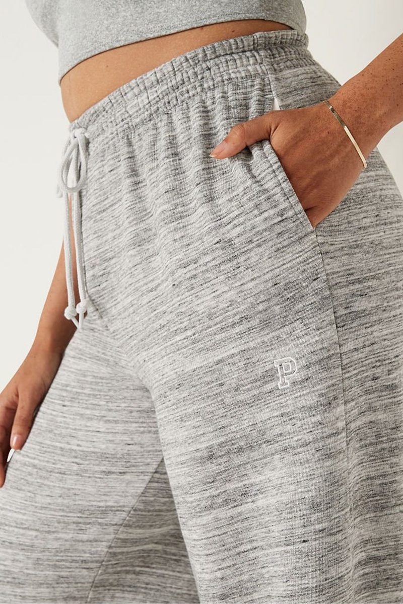 Victoria's Secret Siroke Topanky Leg Jogger Čierne | QBDXJ-6481