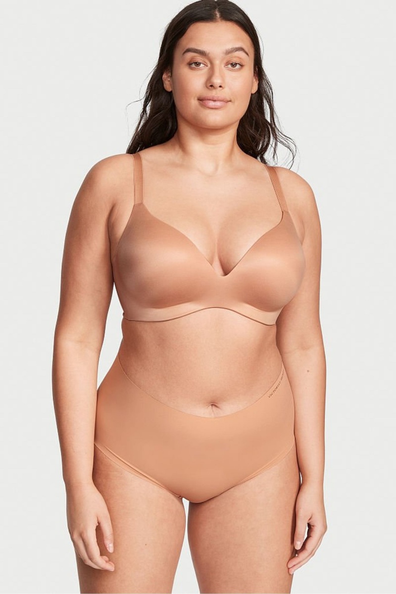 Victoria's Secret Smooth Lightly Podsite Non Wired Push Up Bra Toasted Sugar Nude | LBYQK-3582