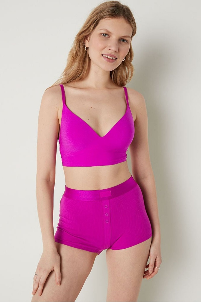 Victoria's Secret Smooth Non Wired Push Up Bralette Ruzove | HFJCD-6974