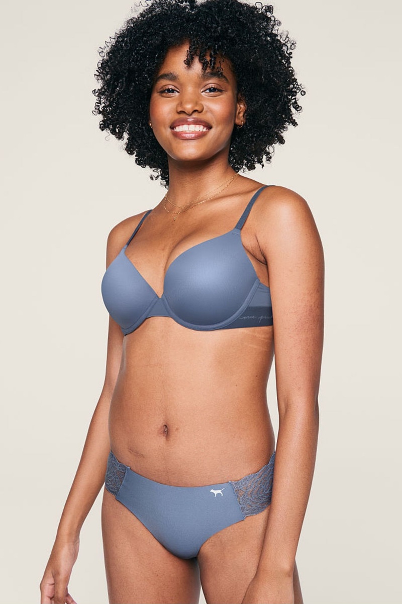 Victoria's Secret Smooth Push Up T-Shirt Bra Čierne | CWJFX-0568