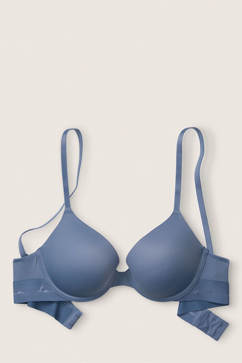 Victoria's Secret Smooth Push Up T-Shirt Bra Čierne | CWJFX-0568