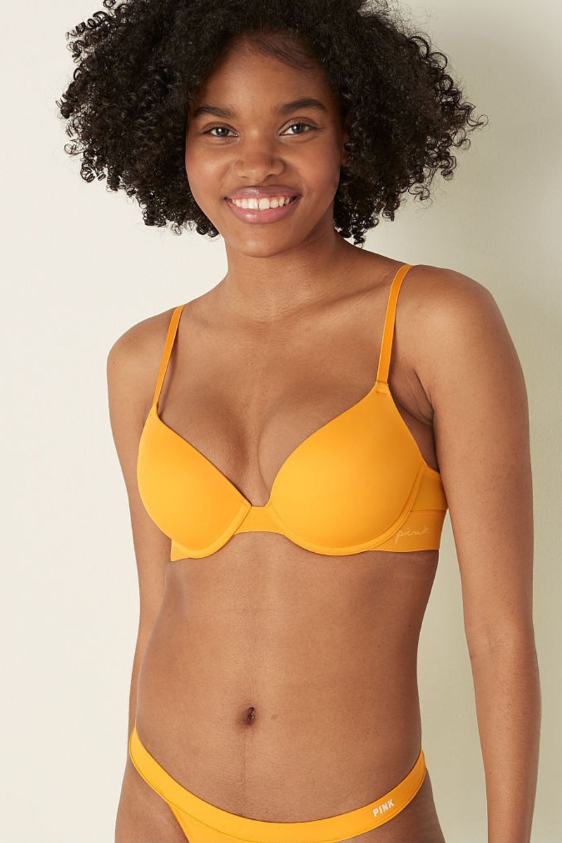 Victoria\'s Secret Smooth Push Up T-Shirt Bra Čierne | PCUHS-8721