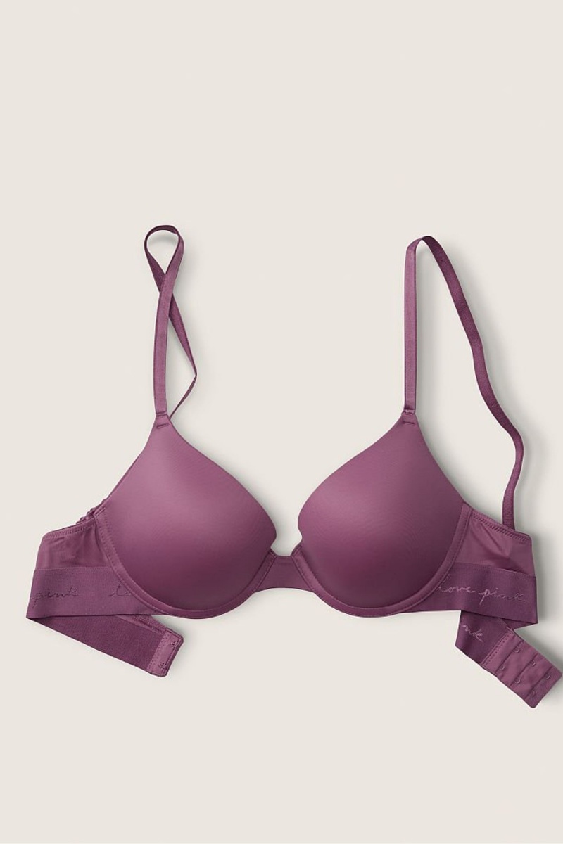 Victoria's Secret Smooth Push Up T-Shirt Bra Čierne | JYHFM-2985