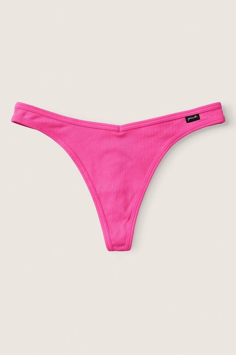 Victoria\'s Secret Stretch Bavlnene Bavlnene Tanga Knickers Ruzove | KYGHB-8412