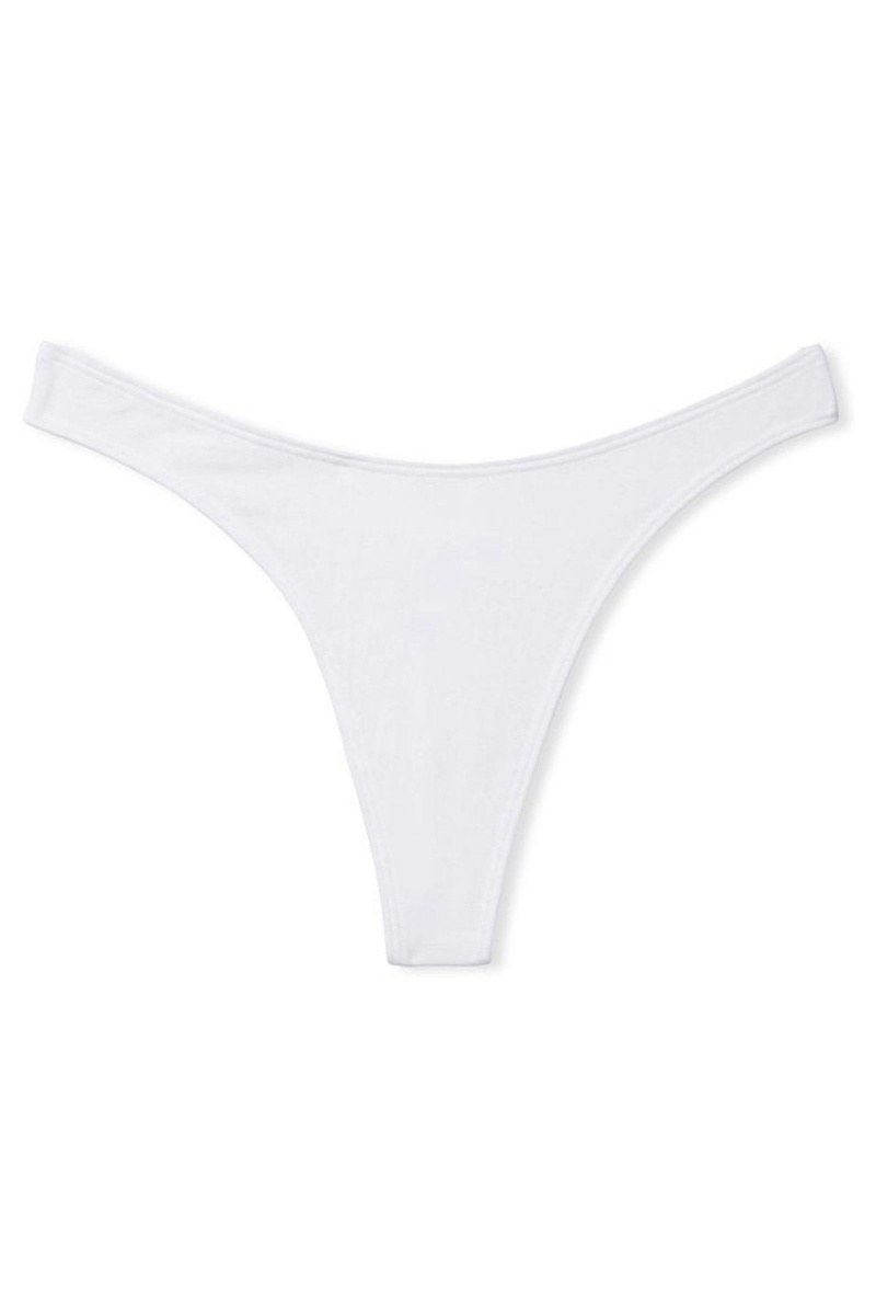 Victoria's Secret Stretch Bavlnene Bavlnene High Leg Tanga Knickers Čierne | FIPDN-5178