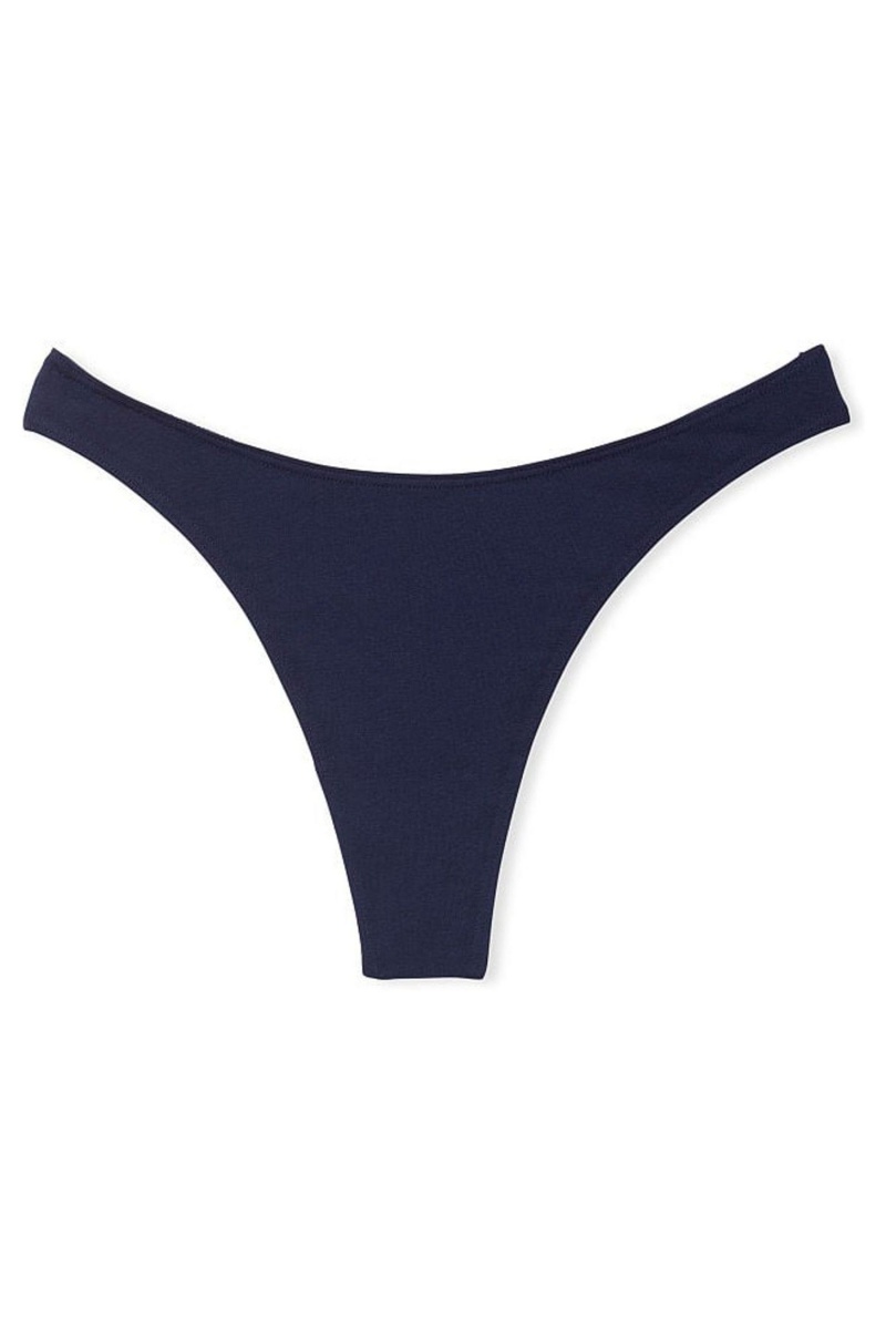 Victoria's Secret Stretch Bavlnene Bavlnene High Leg Tanga Knickers Čierne | ORKXP-7946