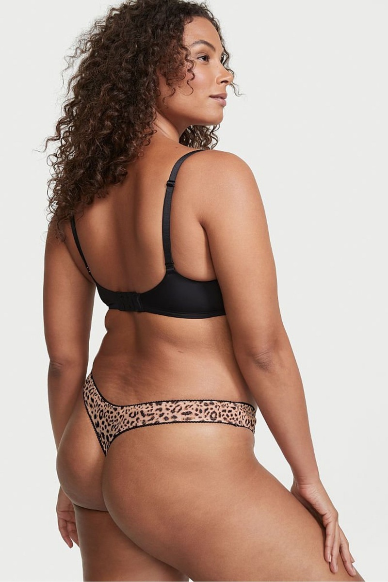 Victoria's Secret Stretch Bavlnene Bavlnene Tanga Knickers Ruzove | LVXJU-5043