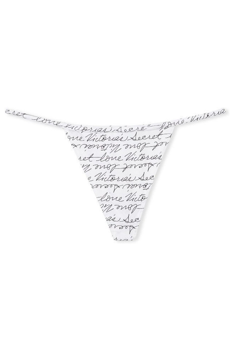 Victoria's Secret Stretch Bavlnene Bavlnene G String Knickers Biele | QFMRO-0458