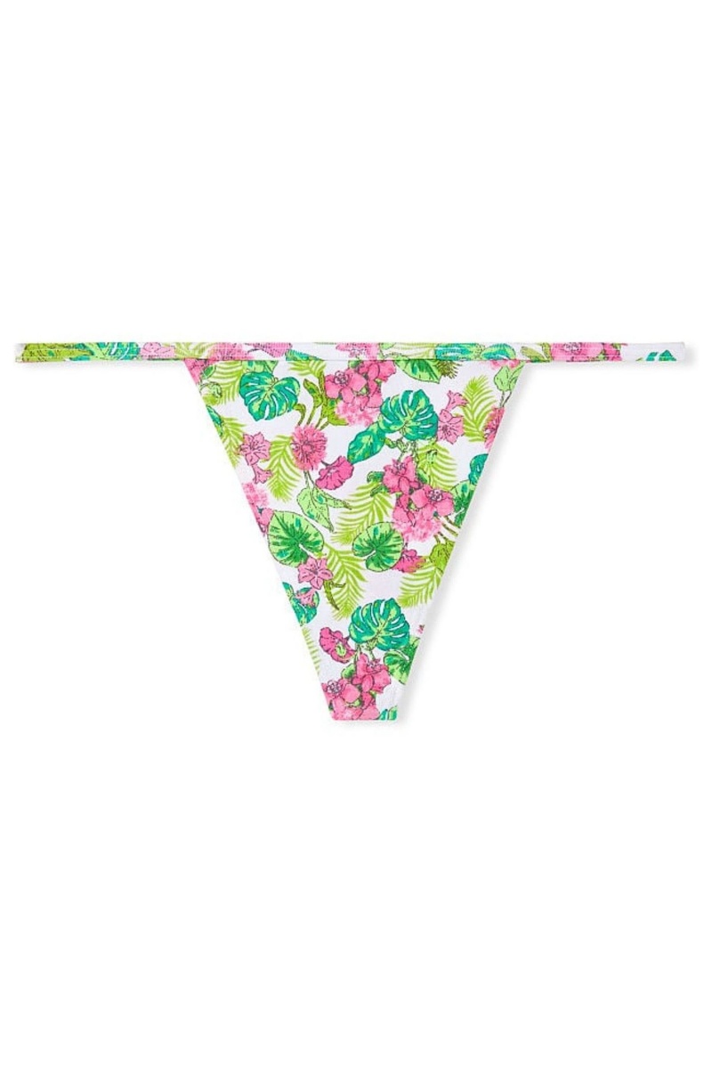 Victoria's Secret Stretch Bavlnene Bavlnene G String Knickers Čierne | VQJWU-5748