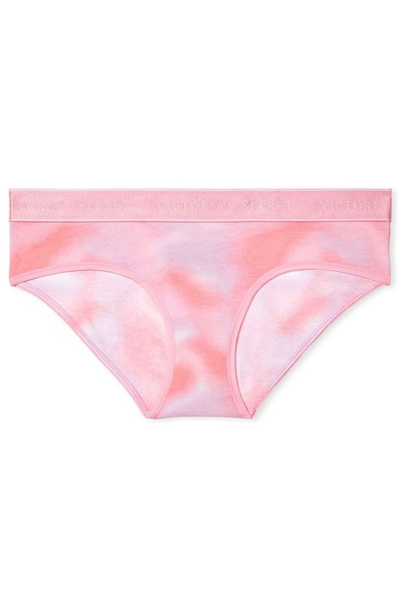 Victoria's Secret Stretch Bavlnene Bavlnene Logo Hipster Knickers Čierne | XGIUQ-5418