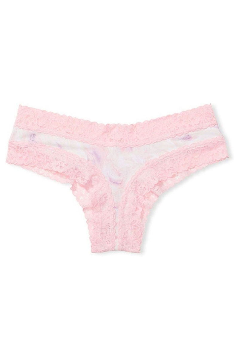 Victoria's Secret Stretch Bavlnene Cipkovane Pásom Bavlnene Cheeky Knickers Modre | NRYKX-4275