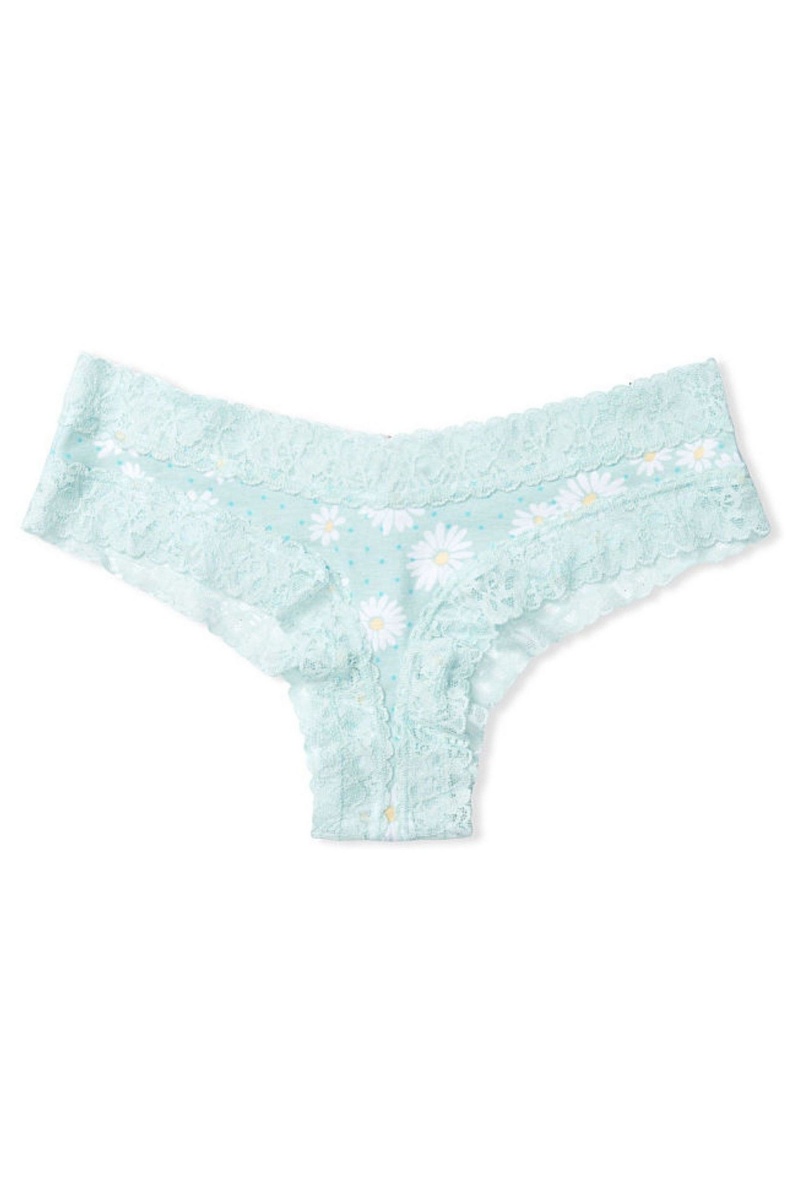 Victoria's Secret Stretch Bavlnene LCE W CTN CHEEKY Aqua Daisy Dot | RSBLD-9385