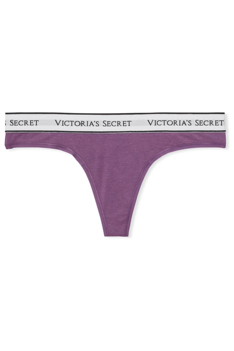 Victoria's Secret Stretch Bavlnene Logo Knickers Nachový | VNWOZ-0398