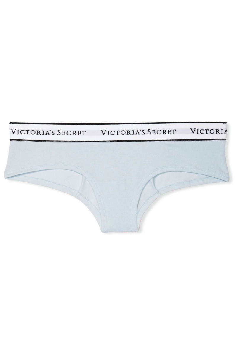 Victoria's Secret Stretch Bavlnene Logo Knickers Modre | OPXSY-2041