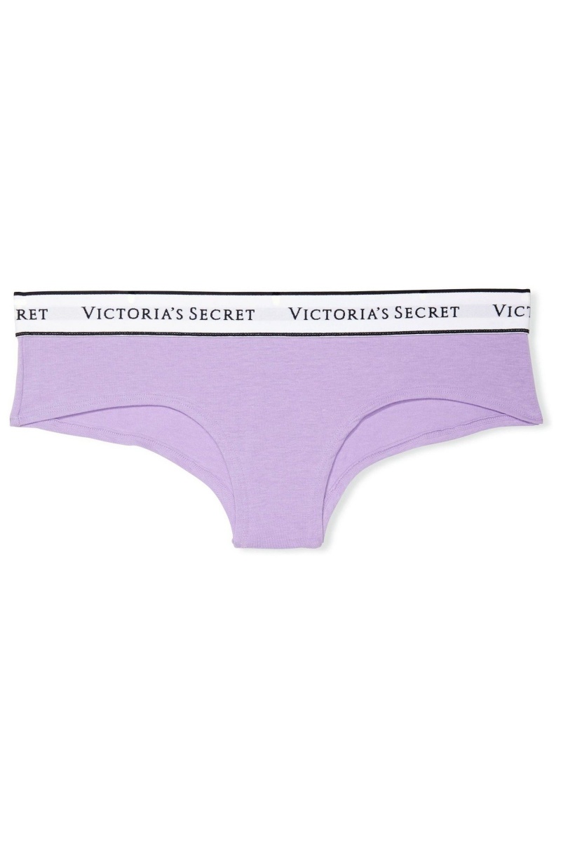 Victoria's Secret Stretch Bavlnene Logo Knickers Nachový | DQTSZ-3914