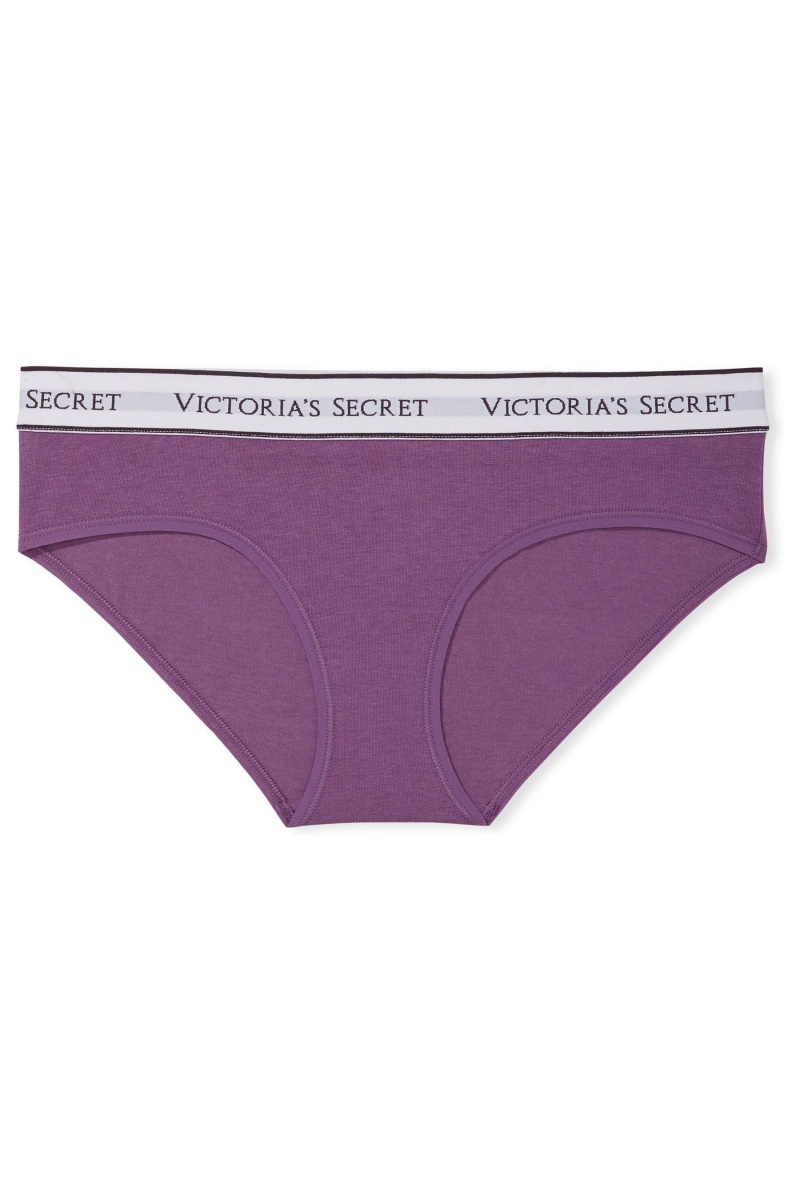 Victoria's Secret Stretch Bavlnene Logo Knickers Nachový | BYCPQ-2784