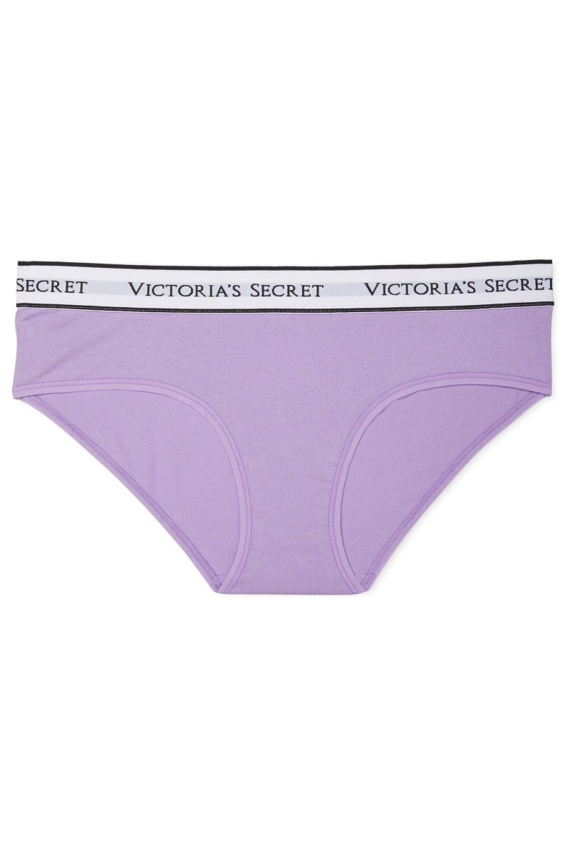 Victoria's Secret Stretch Bavlnene Logo Knickers Nachový | YVFGP-7684