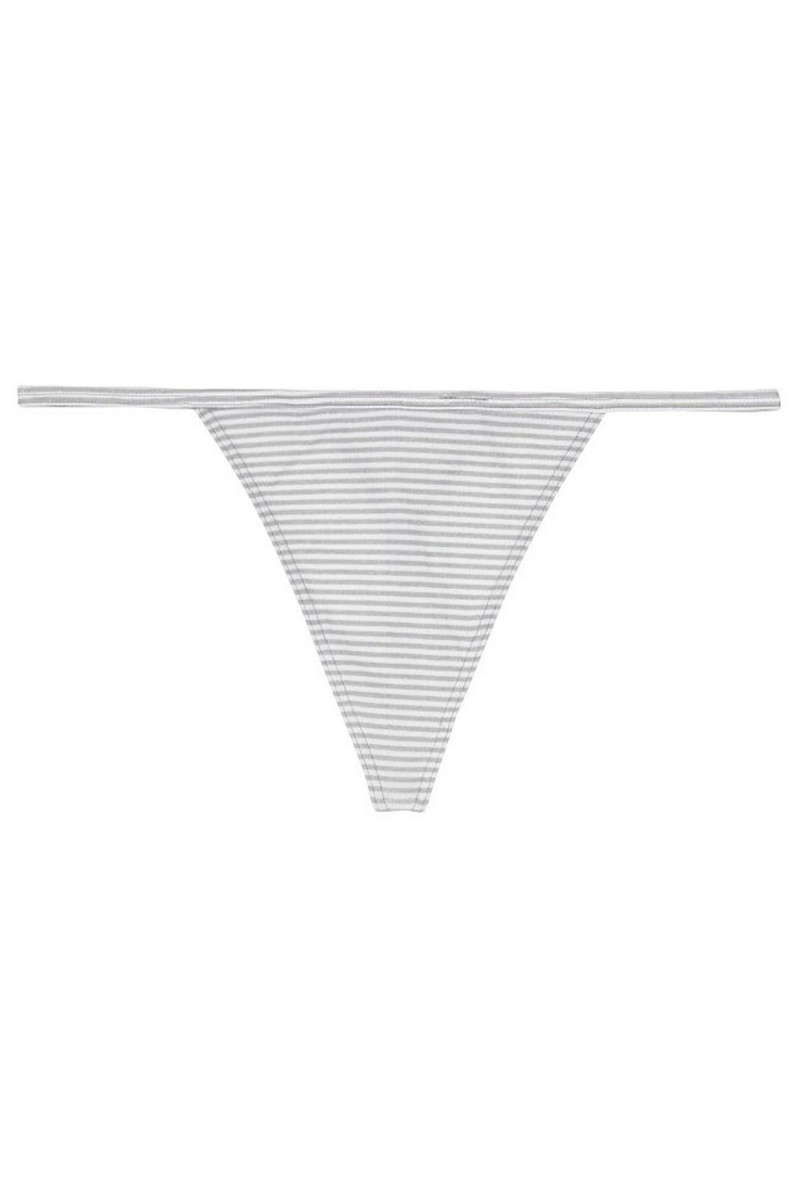 Victoria's Secret Stretch Bavlnene No Show Tanga Knickers Pruhované | AKLMX-3728