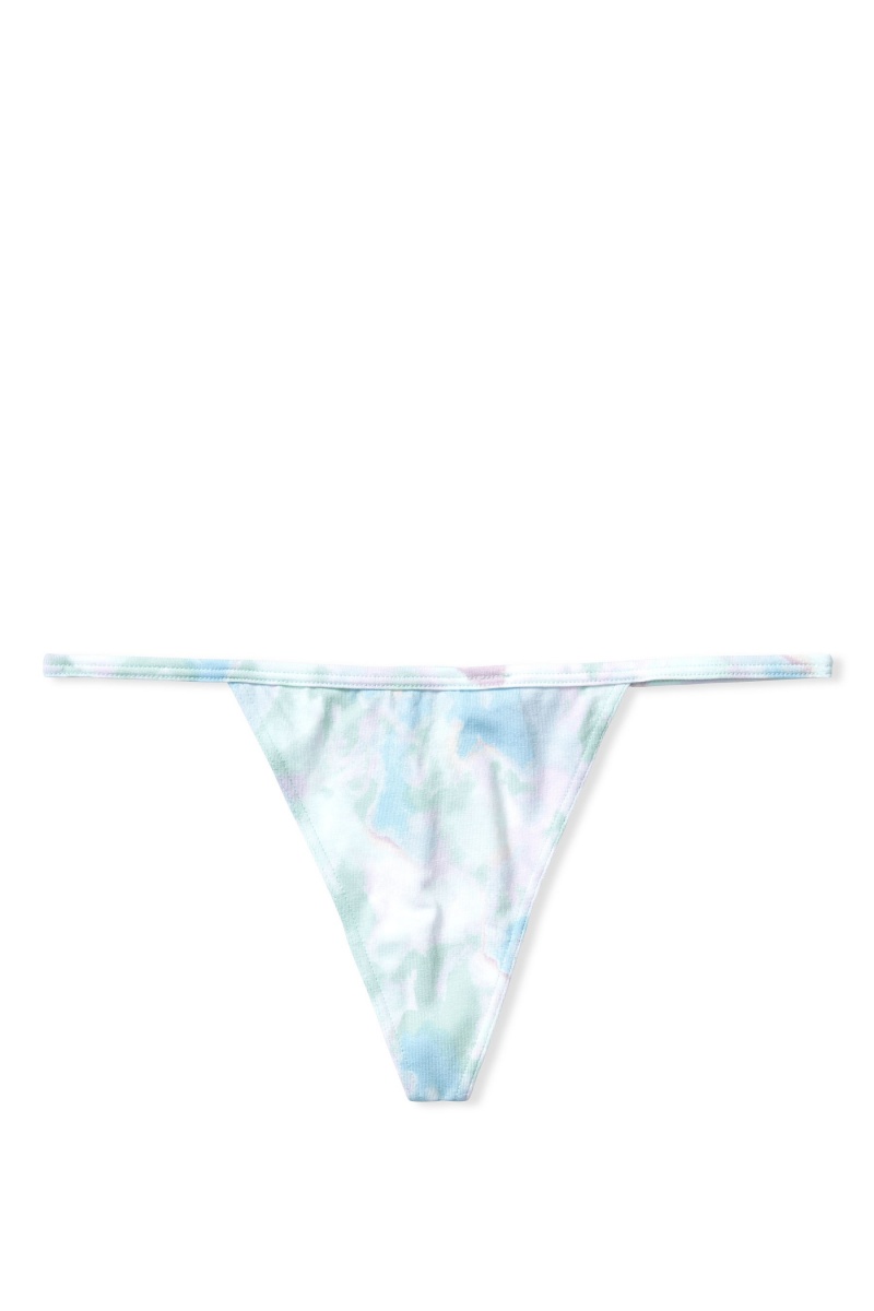 Victoria's Secret Stretch Bavlnene No Show Tanga Knickers Pruhované | CFZME-6379