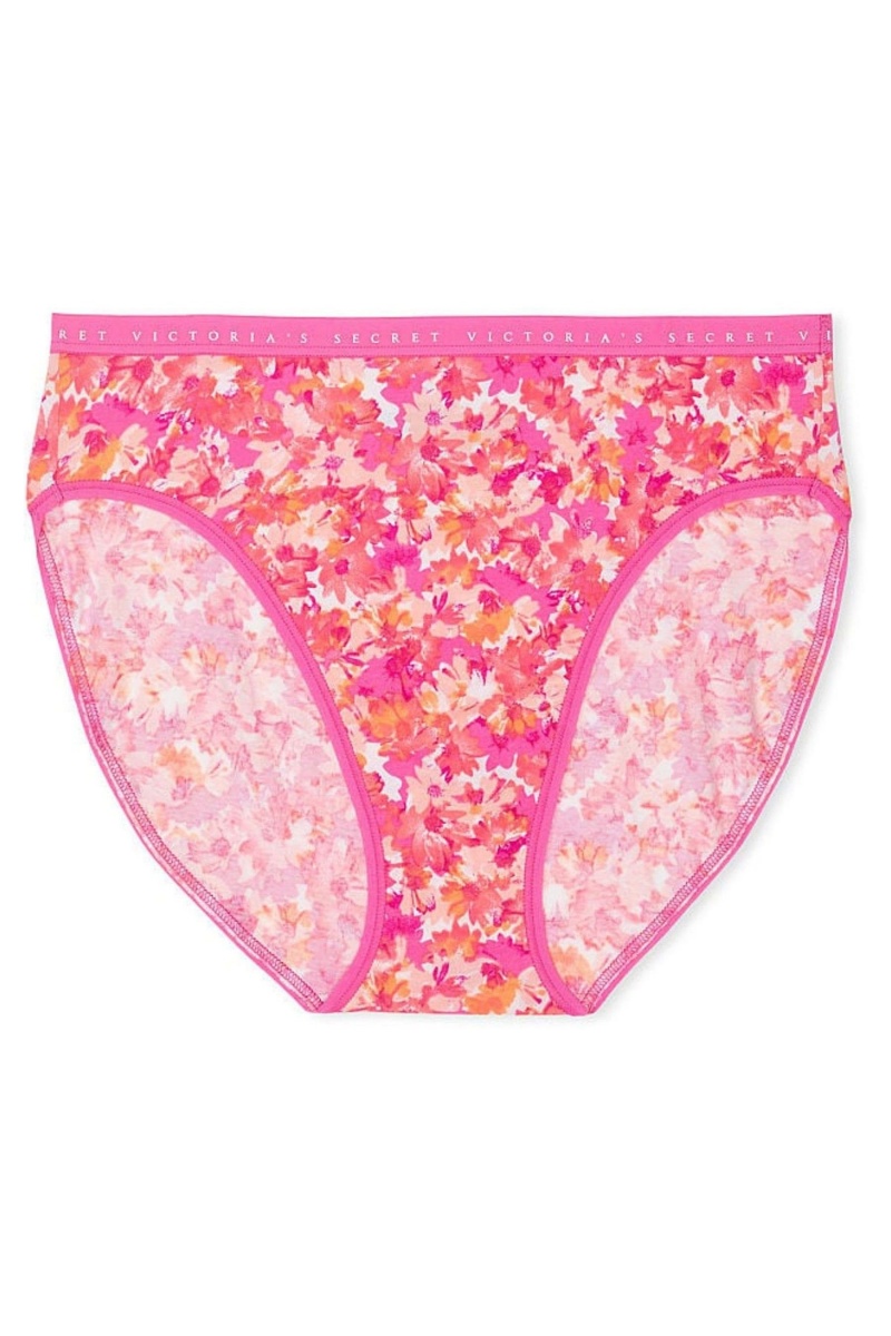 Victoria's Secret Stretch Bavlnene Stretch Bavlnene High Leg Brief Knickers Ruzove | KRGNZ-7082