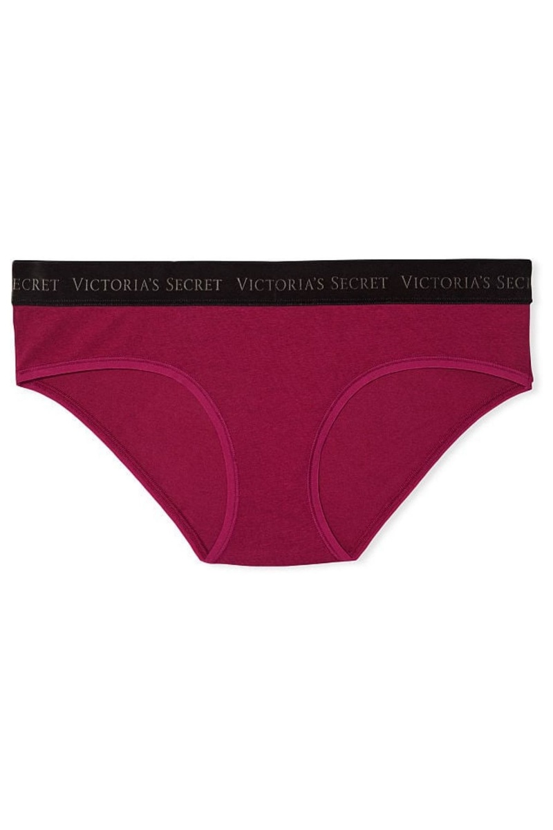 Victoria's Secret Stretch Bavlnene Stretch Bavlnene Logo Pásom Hipster Knickers Modre | JFDXL-2098