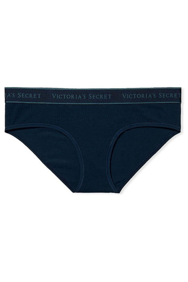 Victoria's Secret Stretch Bavlnene Stretch Bavlnene Logo Pásom Hipster Knickers Námornícka Modrá Modre | TALWN-6457