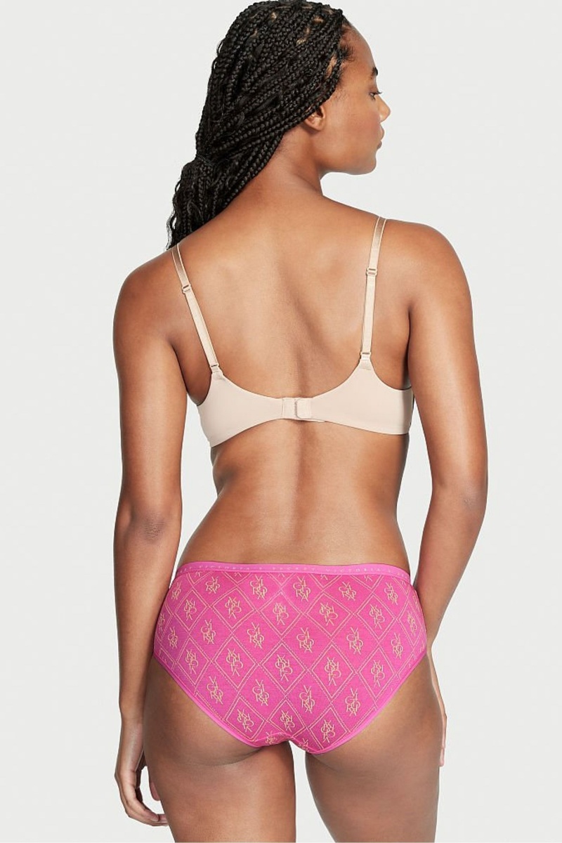 Victoria's Secret Stretch Bavlnene Stretch Bavlnene Hiphugger Panty Čierne | KNEWV-1726