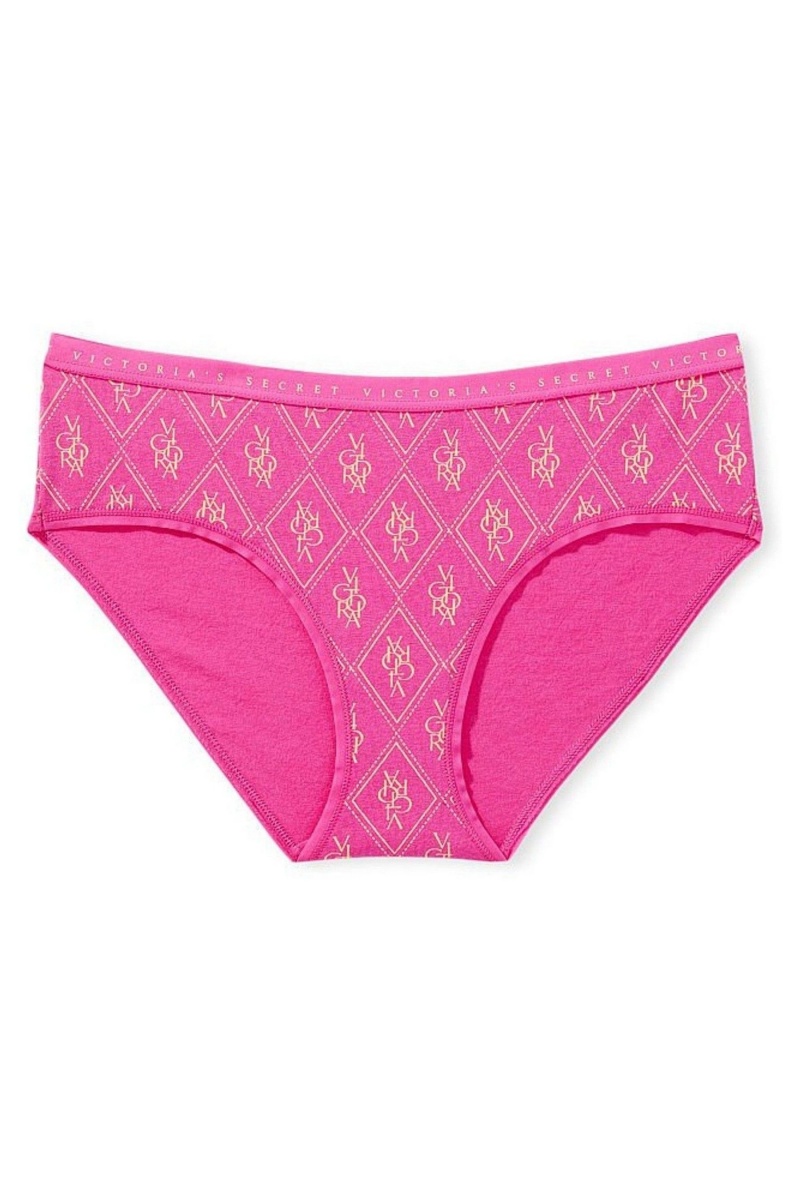 Victoria's Secret Stretch Bavlnene Stretch Bavlnene Hiphugger Panty Čierne | KNEWV-1726