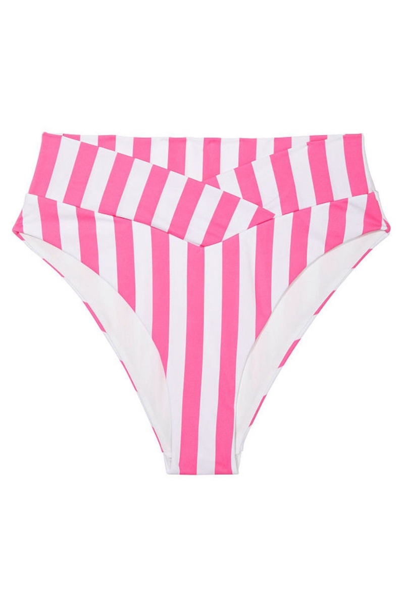 Victoria's Secret Swim Bikiny Bottom Modre Pruhované | SPNHC-9157