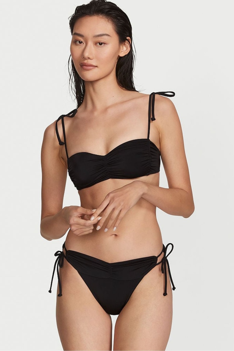 Victoria\'s Secret Swim Bikiny Bottom Čierne | IOAKZ-1579