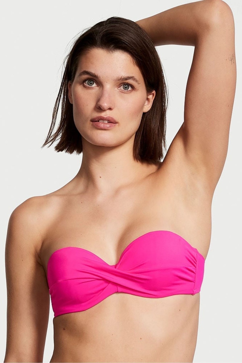 Victoria\'s Secret Swim Bikiny Top Ruzove | SIFBH-2350