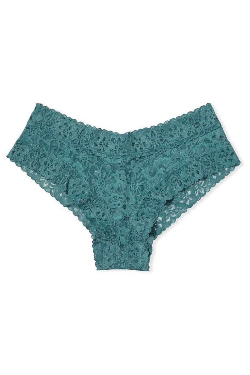 Victoria's Secret The Lacie Cipkovane Cheeky Knickers Modre | CHIDE-6298