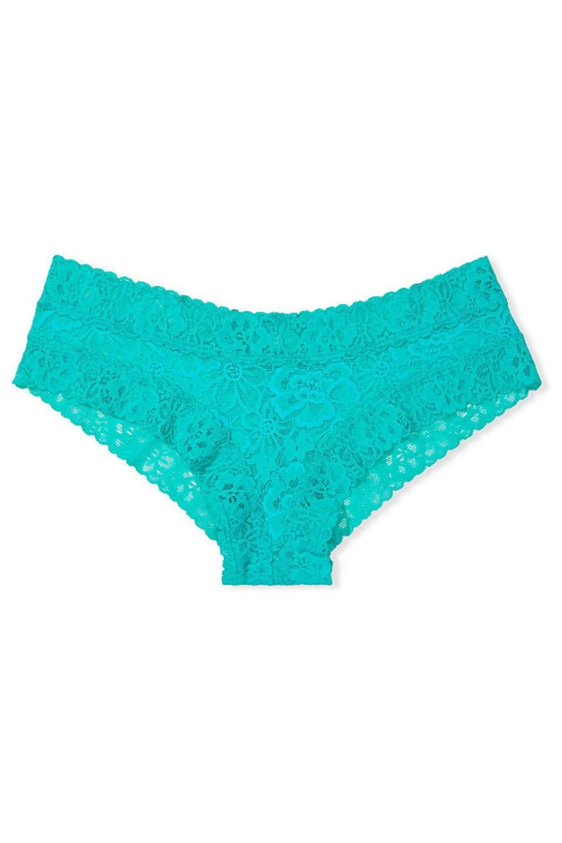 Victoria's Secret The Lacie Cipkovane Cheeky Knickers Zelene | ELGJH-5481