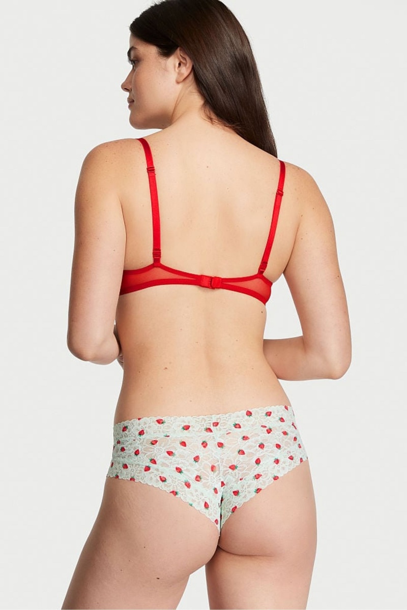 Victoria's Secret The Lacie Cipkovane Cheeky Knickers Zelene | BYEQV-4716