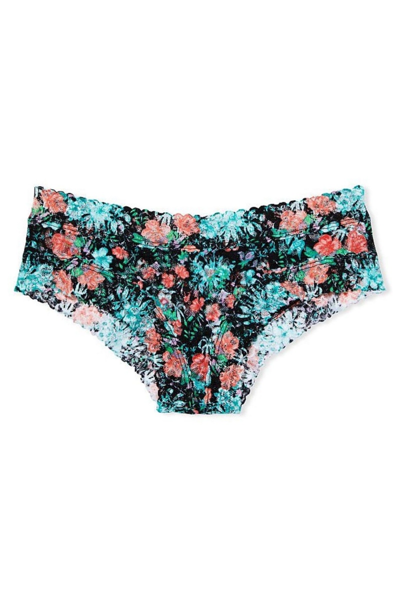 Victoria\'s Secret The Lacie Cipkovane Cheeky Knickers Zelene | JXAVG-2643