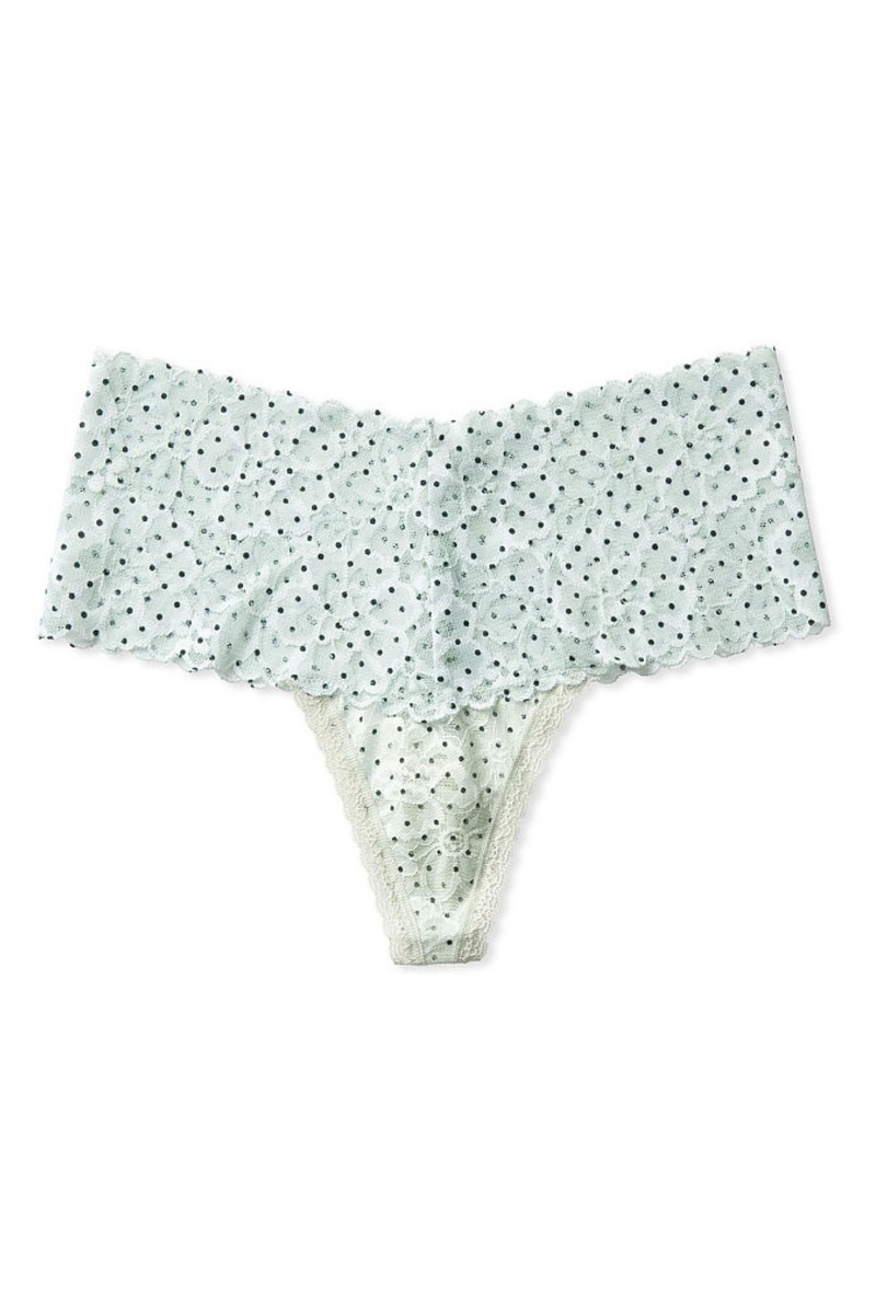 Victoria's Secret The Lacie Cipkovane Siroke Topanky Band Tanga Panty Ruzove | OHVAB-4785