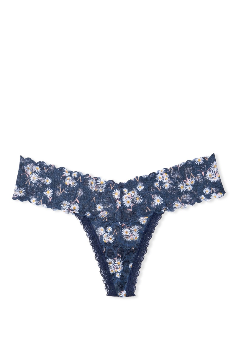 Victoria's Secret The Lacie Cipkovane Tanga Knickers Modre | JMVKZ-3926