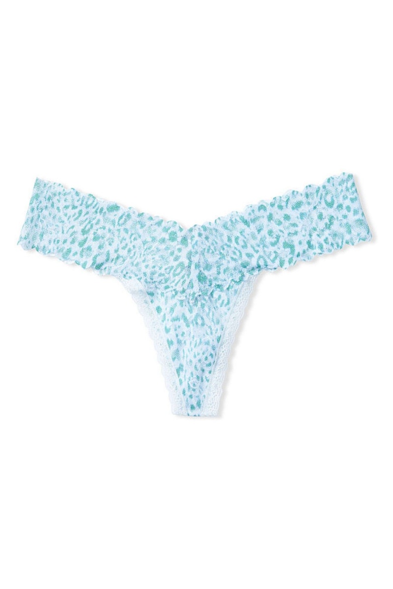 Victoria's Secret The Lacie Cipkovane Tanga Knickers Modre | UGMCF-1963