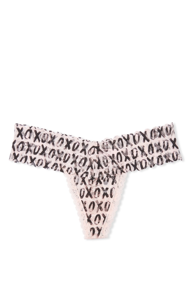 Victoria's Secret The Lacie Cipkovane Tanga Knickers Modre | WGAYF-6543