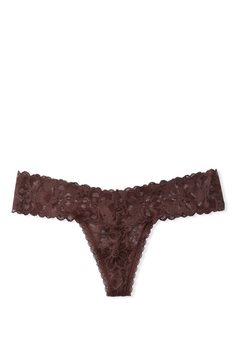 Victoria's Secret The Lacie Cipkovane Tanga Knickers Modre | RVIYT-8459