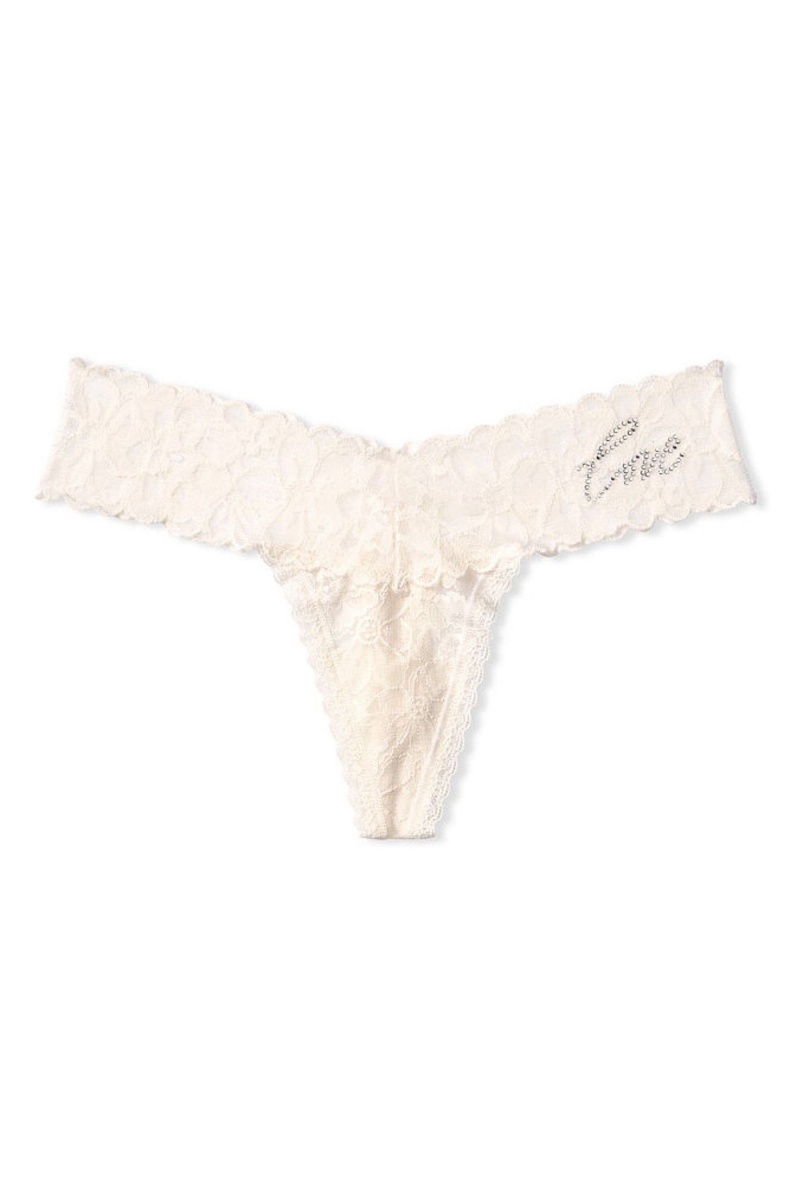 Victoria's Secret The Lacie Cipkovane Tanga Knickers Modre | BOUYC-0748