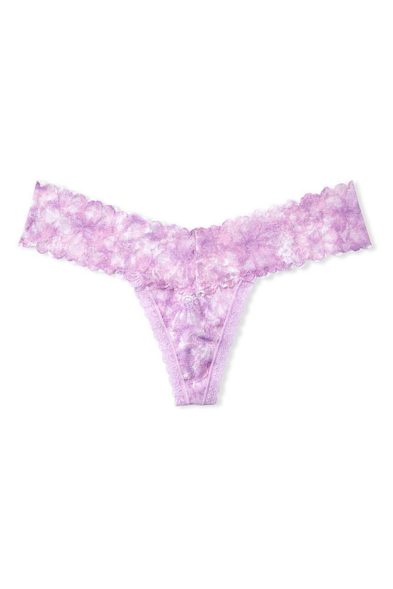 Victoria's Secret The Lacie Cipkovane Tanga Knickers Modre | NWQBF-2186