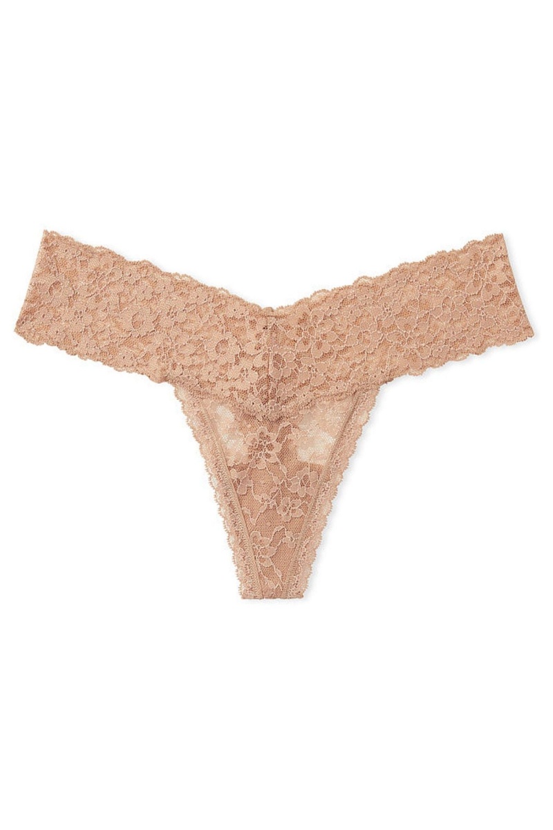 Victoria's Secret The Lacie Cipkovane Tanga Knickers Čierne | DGCLK-9061