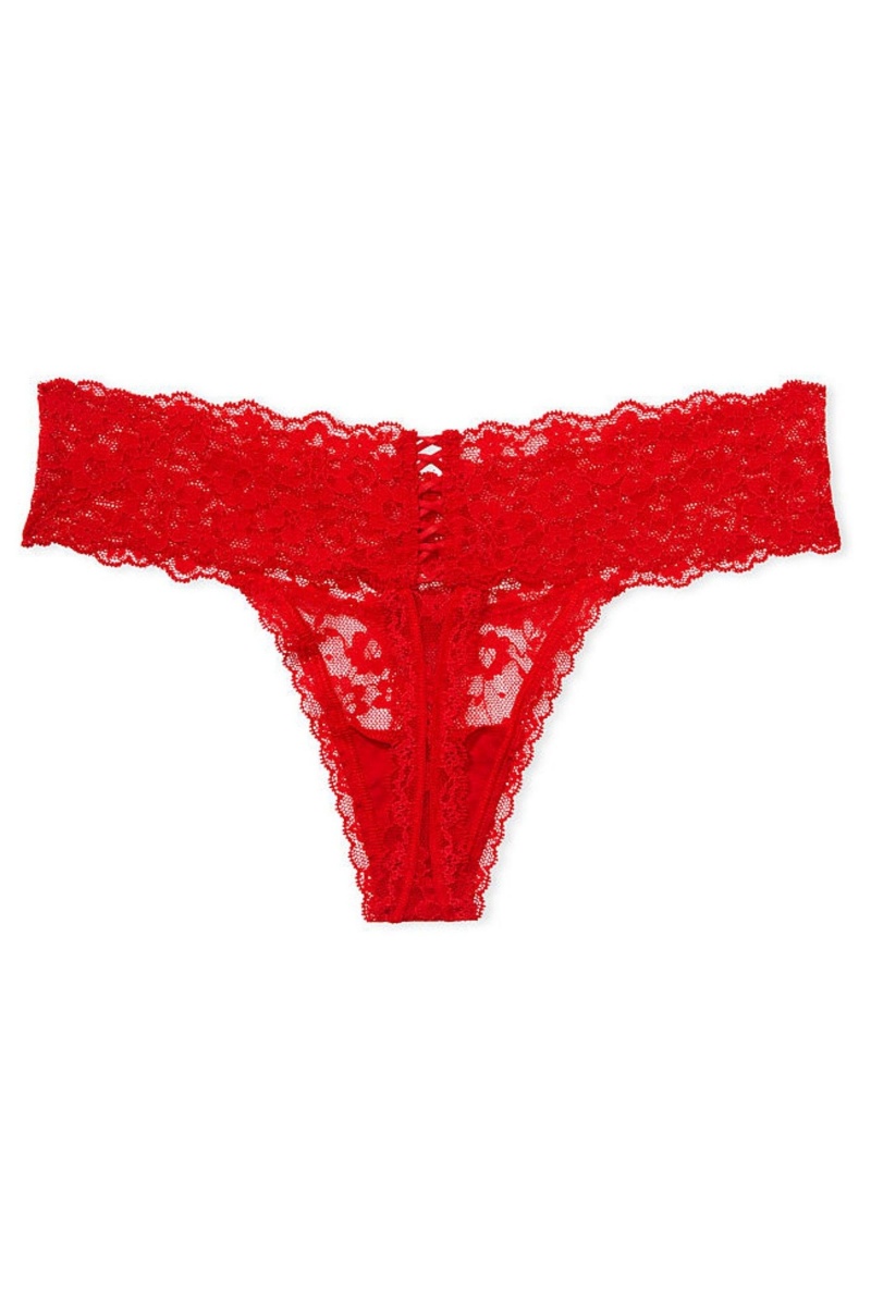 Victoria's Secret The Lacie Cipkovane Tanga Knickers Čierne | QMXHI-8706