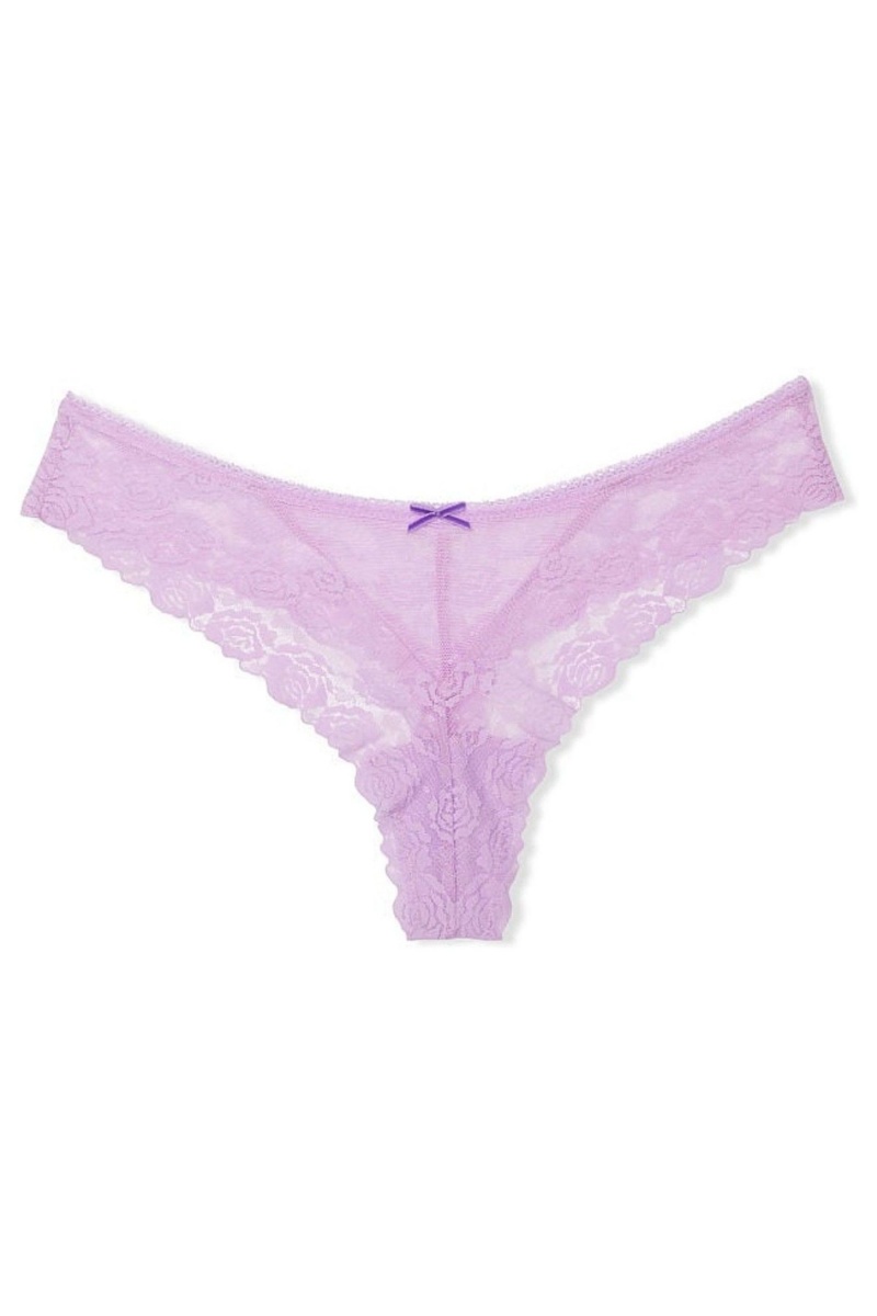 Victoria's Secret The Lacie Cipkovane Tanga Knickers Červené | DBLOS-0845