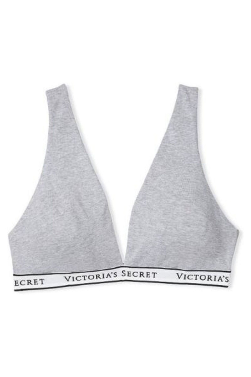 Victoria's Secret The T-Shirt Bavlnene Logo Bralette Čierne | YOHQL-0685