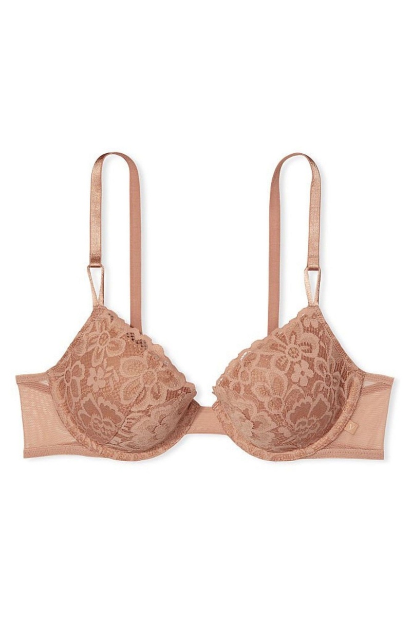 Victoria's Secret The T-Shirt Cipkovane Lightly Podsite T-Shirt Bra Sweet Praline Nude | RSOXY-2589