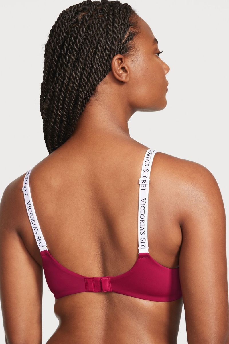 Victoria's Secret The T-Shirt Full Coverage Push Up Logo Bra Červené | WSYGF-3289